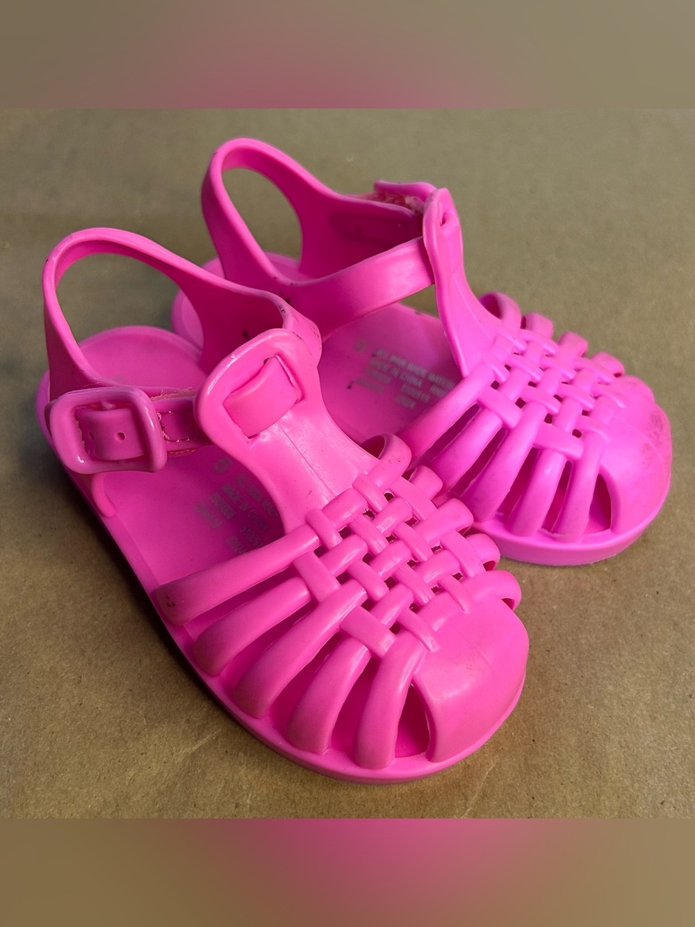 Hot Pink Close Toe Sandals Baby Size 5